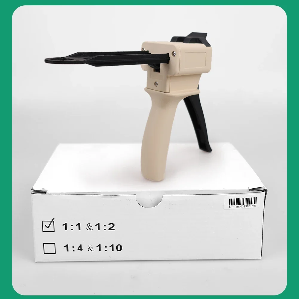 Dental Impression Mixing Dispensing Gun 1:1/1:2 Universal Silicone Rubber Tray 10:1 Dental Material Dispensing Gun Dentist Tools