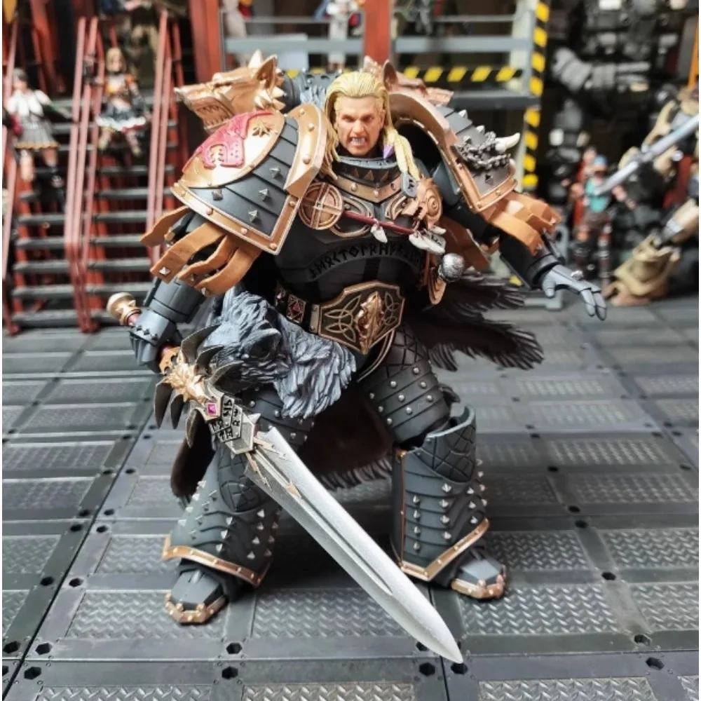 JOYTOY Warhammer 40k The Horus Heresy Space Wolves Figura de acción de anime Leman Russ Primarch of The VIth Legion Figurine Toys1/18