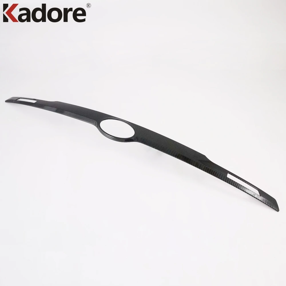 Rear Trunk Lid Cover Trim For Kia Seltos 2019 2020 2021 2022 Carbon Car Tailgate Molding Garnish Strip Exterior Accessories