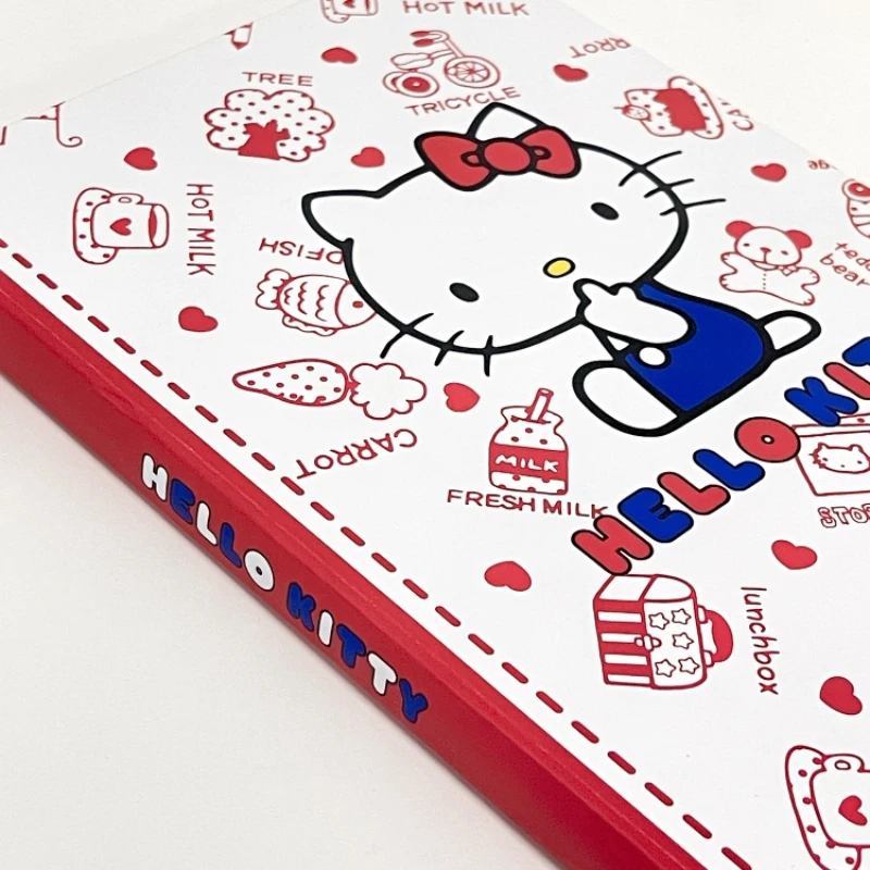 Imagem -02 - Sanrio Olá Kitty Shell Duro Notebook Bloco de Notas do Estudante Japonês Coração Feminino Bonito Colorir Página Aprender Papelaria Escolar