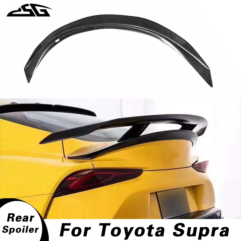 Carbon Fibre Rear Spoiler Trunk Lid Rear Wing For Toyota Supra A90 A91 2019+ Car Spoiler Wing Upgrade