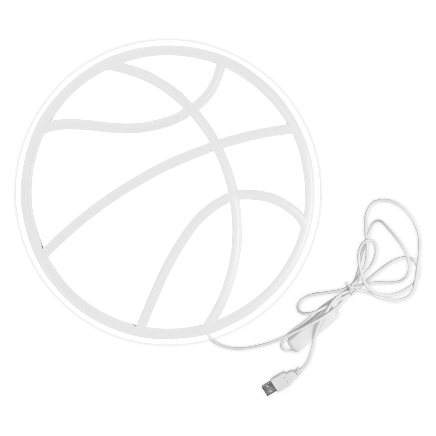 Enseigne au néon de basket-ball, décoration murale de chambre à LED, USB 62, lumières acryliques pour salle de sport, fête, décoration de club sportif, lampe avec logo artistique