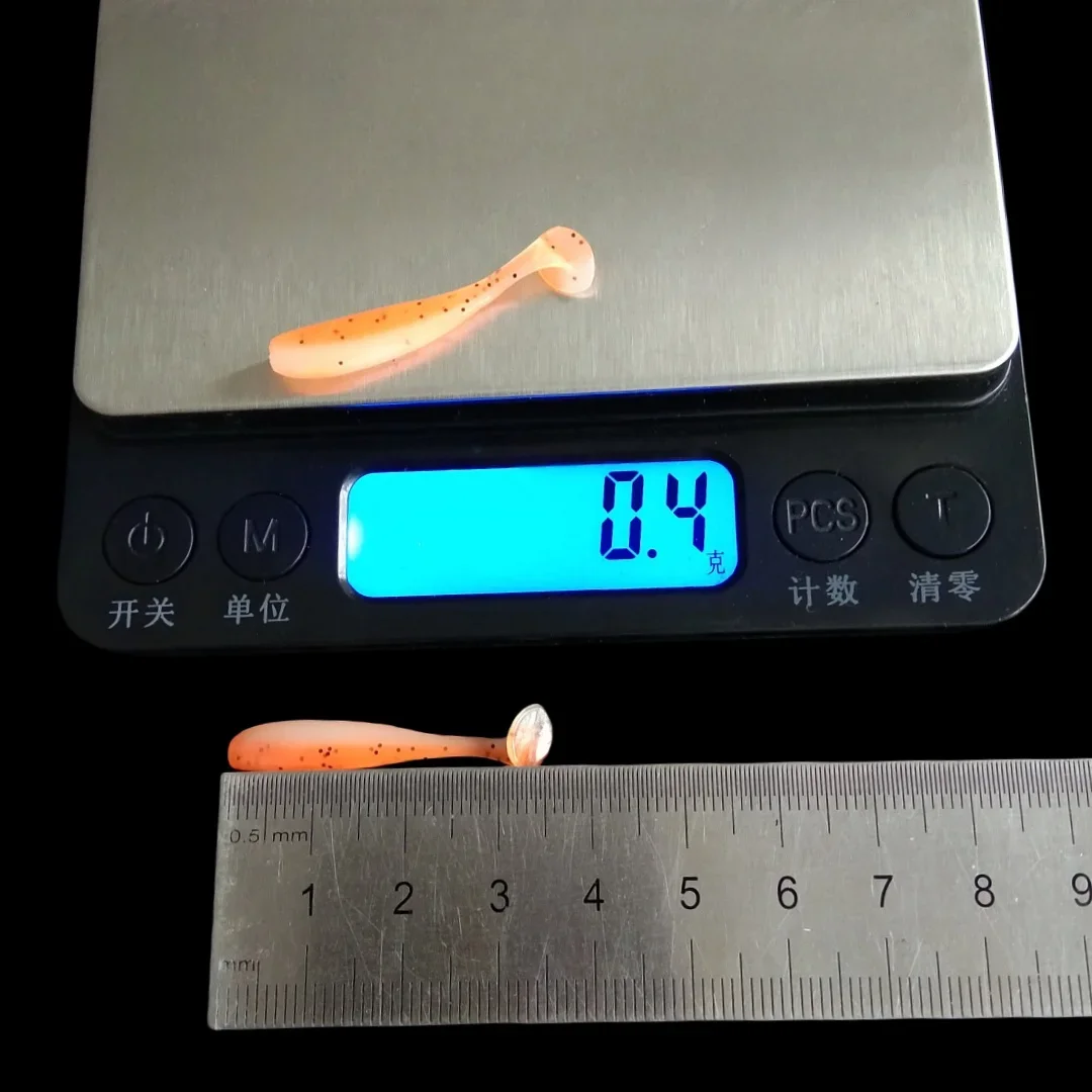 400pcs 35mm Ajing Soft Rock Fishing Lure T Tail Swimbait Wobblers Drop Shot Mini Shad Ocean Sea Bass Rockfishing Pesca