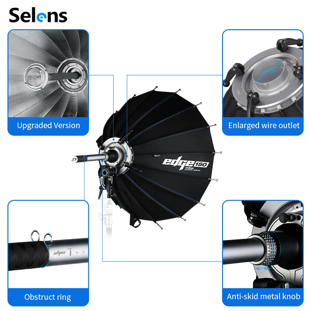 Selens 150CM Softbox Umbrella Light Box Speedlite Flash Light Diffuser Cover Photo Studio Kits Soft Box Photography Accessories