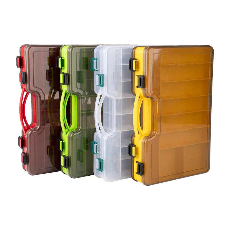 

Double-Sided Lure Box Double-Layer Tool Box Detachable Minnow Pencil Lures DIY Bait Fishing Gear Storage Accessory Box