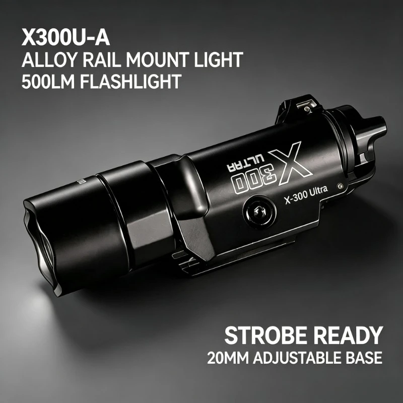 1. 500 Lumen Strobe Handheld Lamp X300U-A Alloy Rail Light For G17 Outdoor Practice Model
