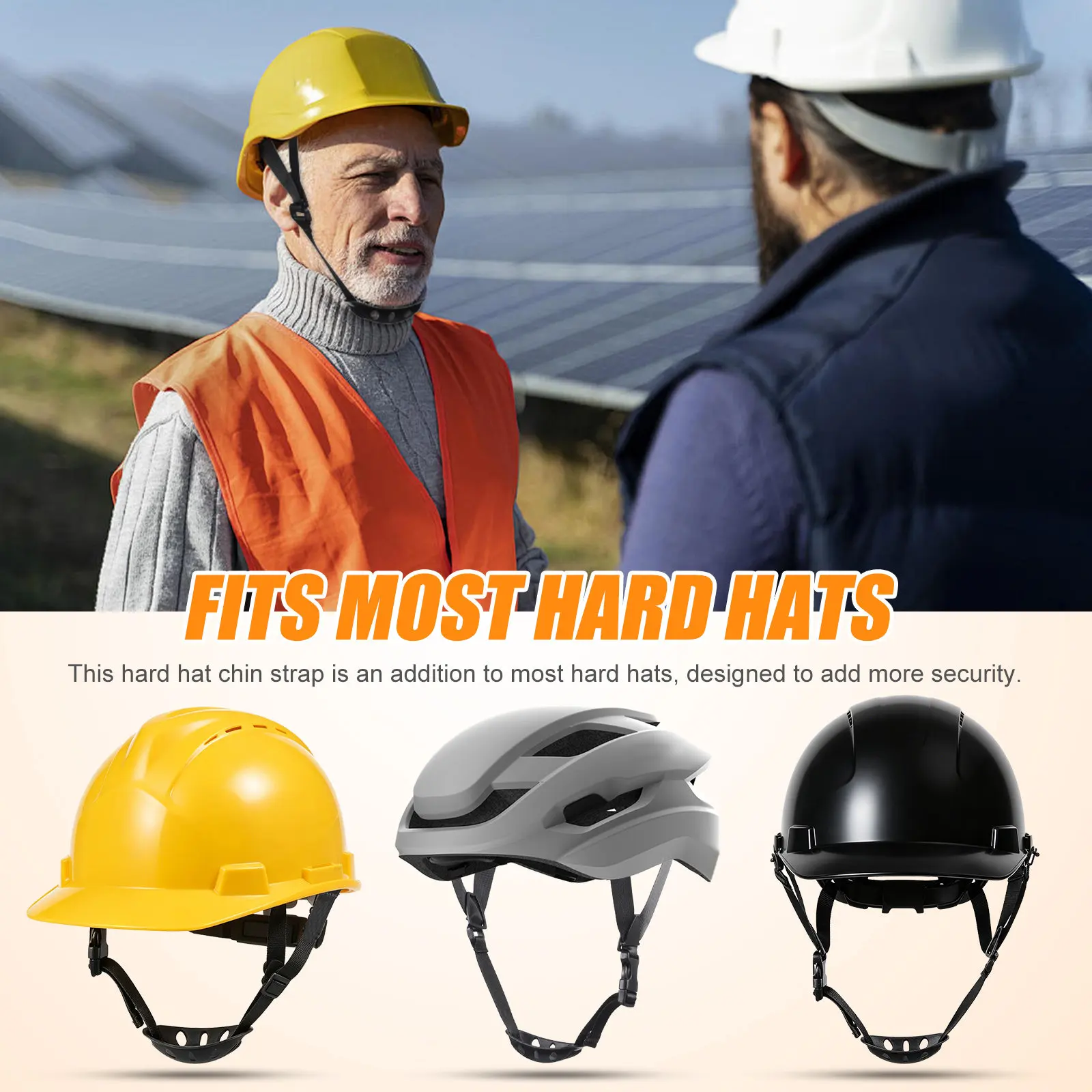 6Pcs Hard Hat Chin Strap Adjustable Replacement Belt for Industrial Construction Safety Accessory