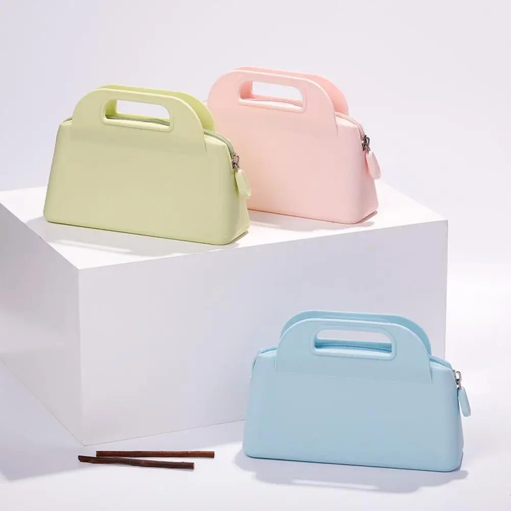 Portable Storage Case Compact Silicone Makeup Bag Waterproof Cosmetic Organizer with Multiple Compartments Portable Skincare