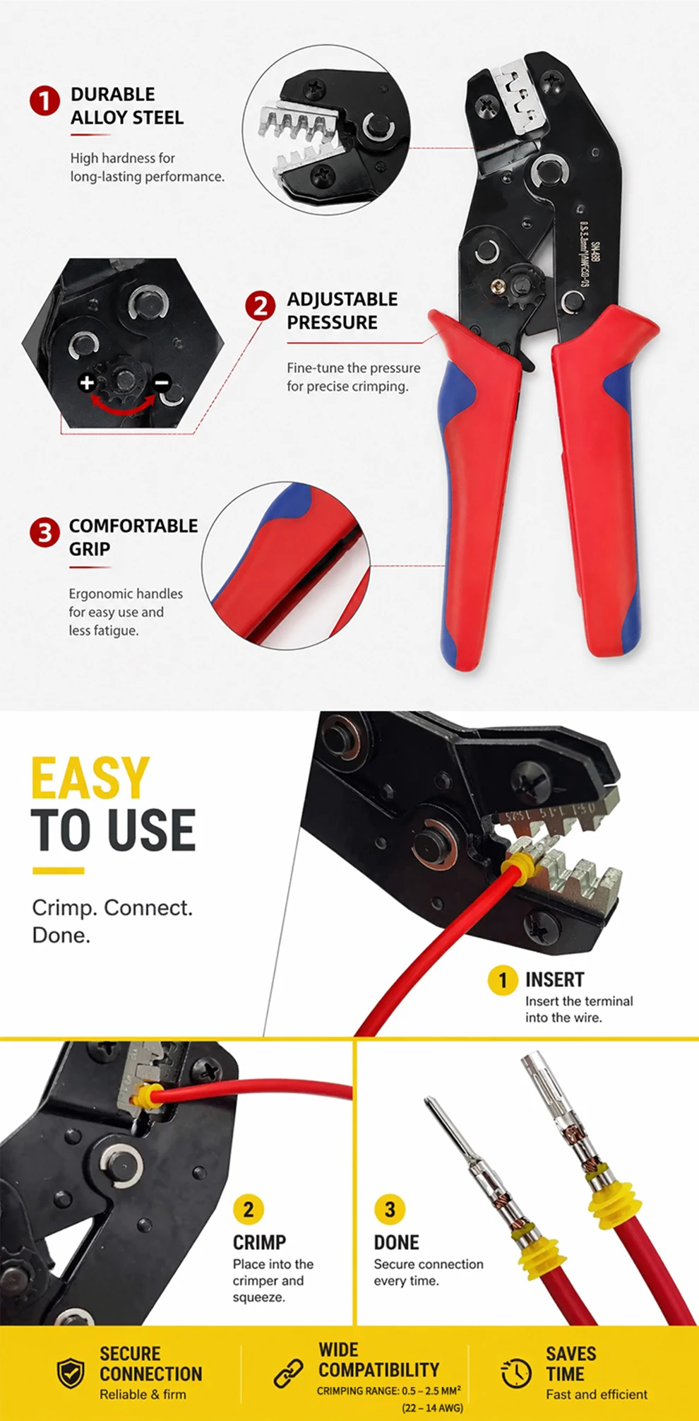 AMP Waterproof Auto Wire Connectors Kit 96/100/192/300/254/622PCS Box 1-6 Pin Male-Female Quick Plug Socket Vehicle Wiring Seal T&I Online Store
