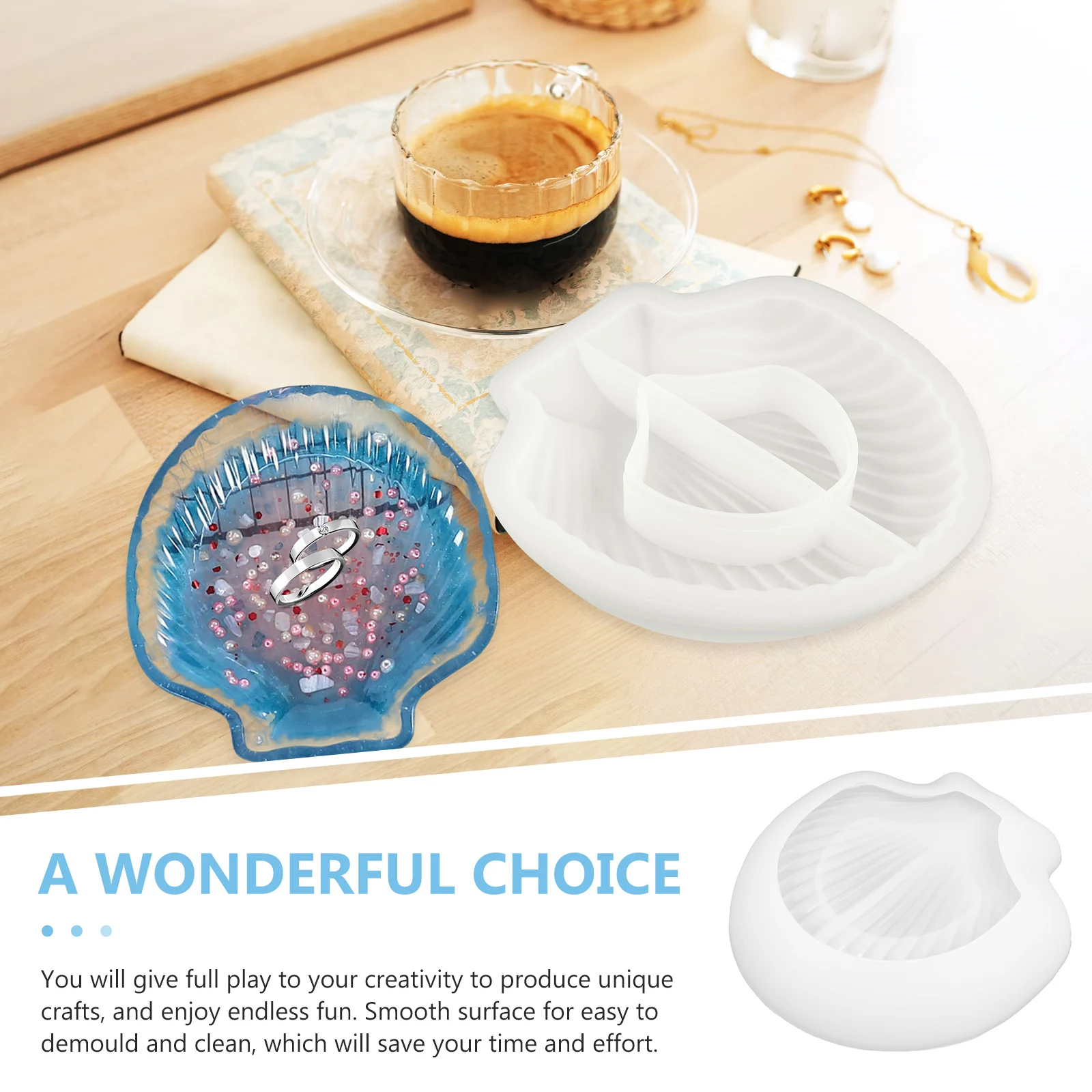 

Shell Storage Silicone Mold Seashell Conch Molds Casting Thickened DIY Craft Supplies Jewelry Accessories Epoxy Resin Tray