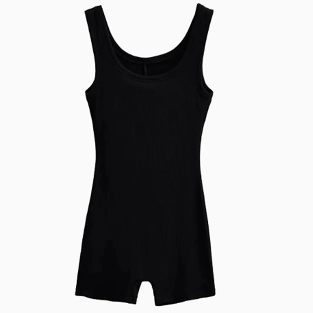 بدلة لعب نسائية لليوجا برقبة منخفضة وقصة ضيقة بدون أكمام بدلة قفز قابلة للتمدد قطعة واحدة رومبير مثير بدون خياطة ملابس رياضية أساسية #5