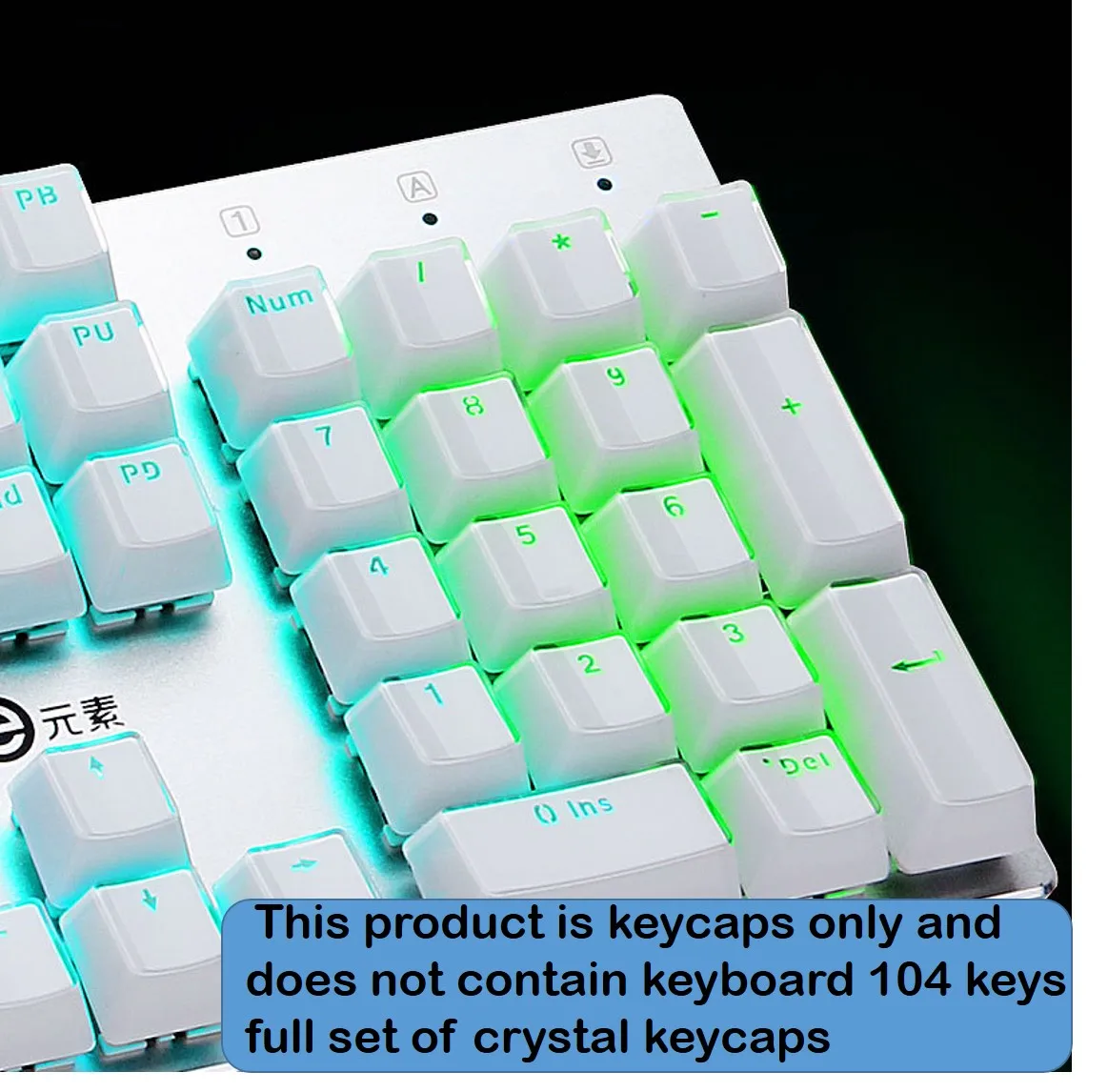 Universal keycaps teclado mecânico cristal keycap translúcido chave para o homem menina menino jogo teclado