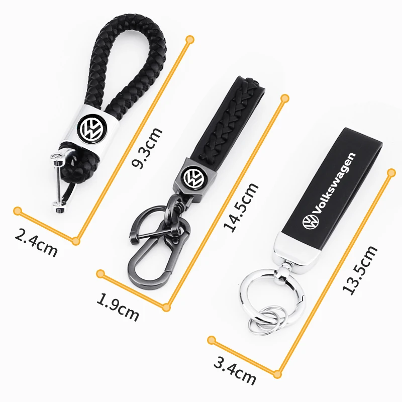 Metal Car Styling Keychain Key Chain Keyrings Key Holders Emblem Badge For Volkswagen GTI R-Line R Polo T5 Golf Passat Scirocco