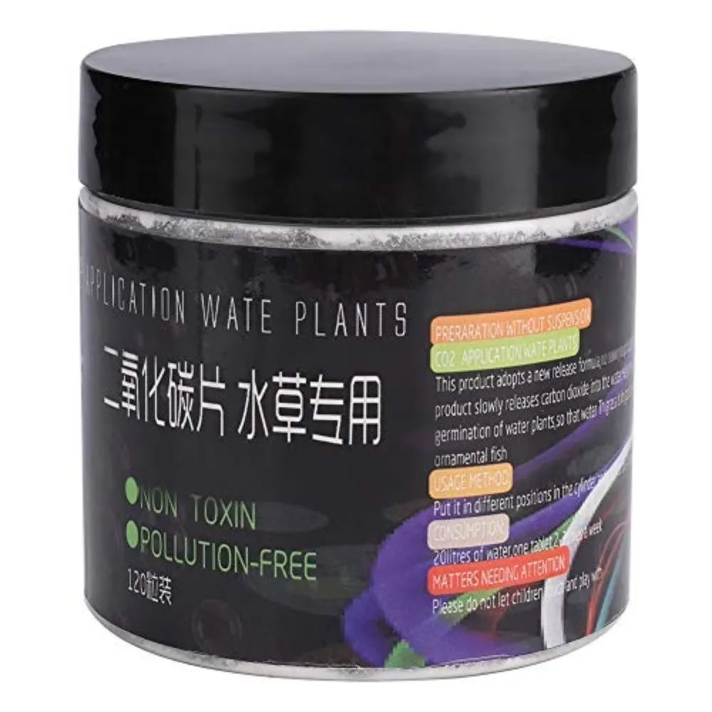 120PCS Tablets Form CO2 Tablet Diffuser Tablets Carbon Dioxide Aquarium Equip CO2 Boosters CO2 Diffuser Carbon Dioxide