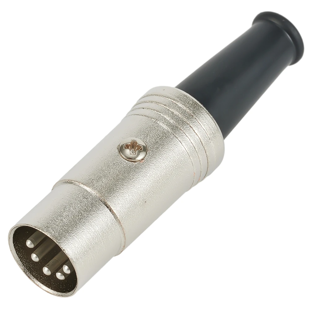 

With Flexible Strain Relief Cable Lead Durable High Quality Audio Adapter Inline Connector Plug 5 Pin 60x16mm Dia