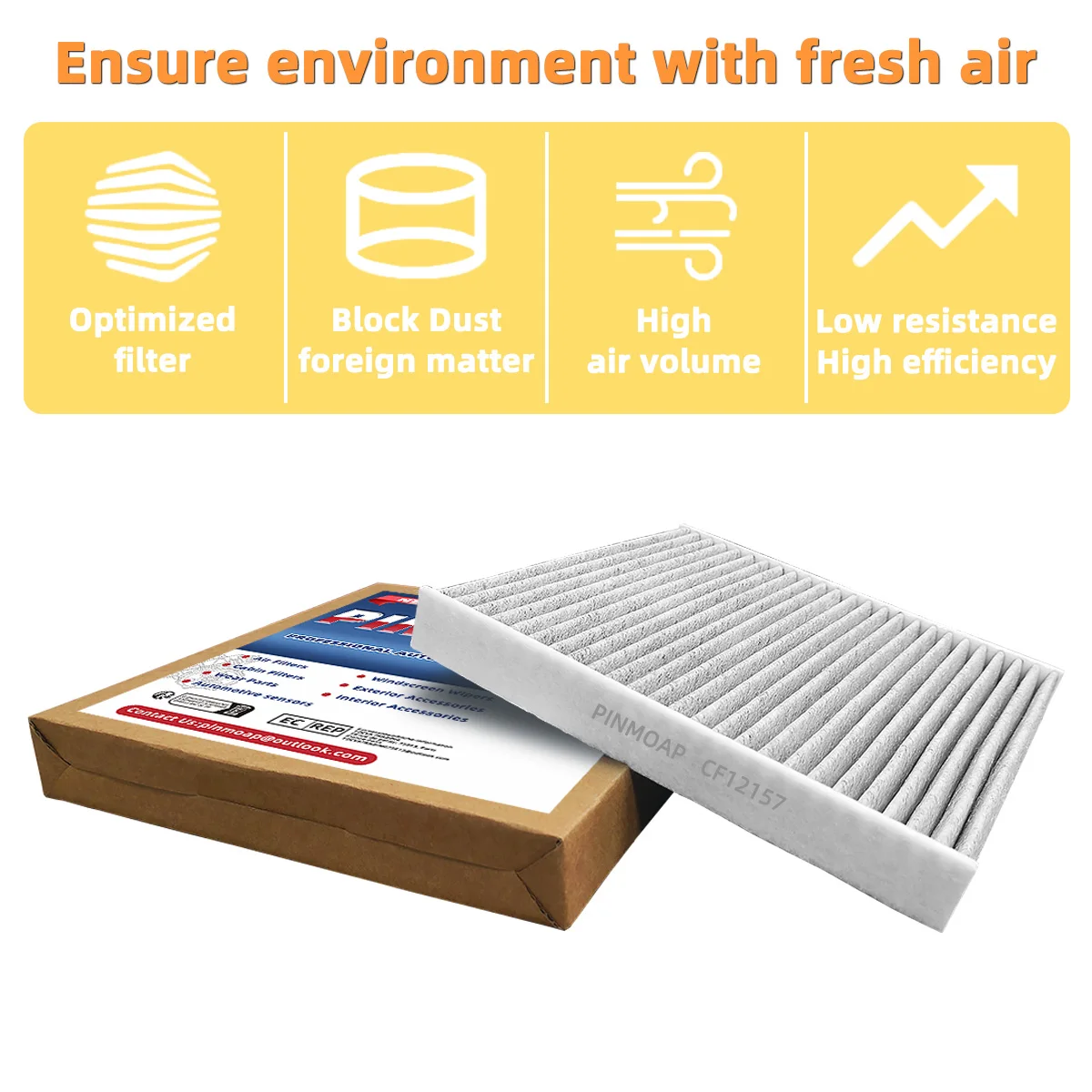 Yitong Car Cabin Air Filter CF12157 Is Suitable For Toyota Avalon Rav4 Camry 87139-0e040 87139-0r030 72880-Fl00a Automotive Part