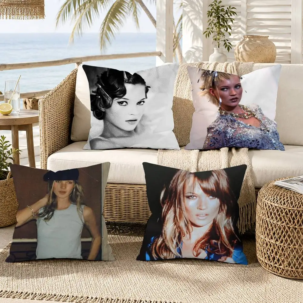 Taie d'oreiller rétro britannique des années 90 K-Kate M-Moss, housse de protection pour canapé, salon, bureau à domicile, décoration