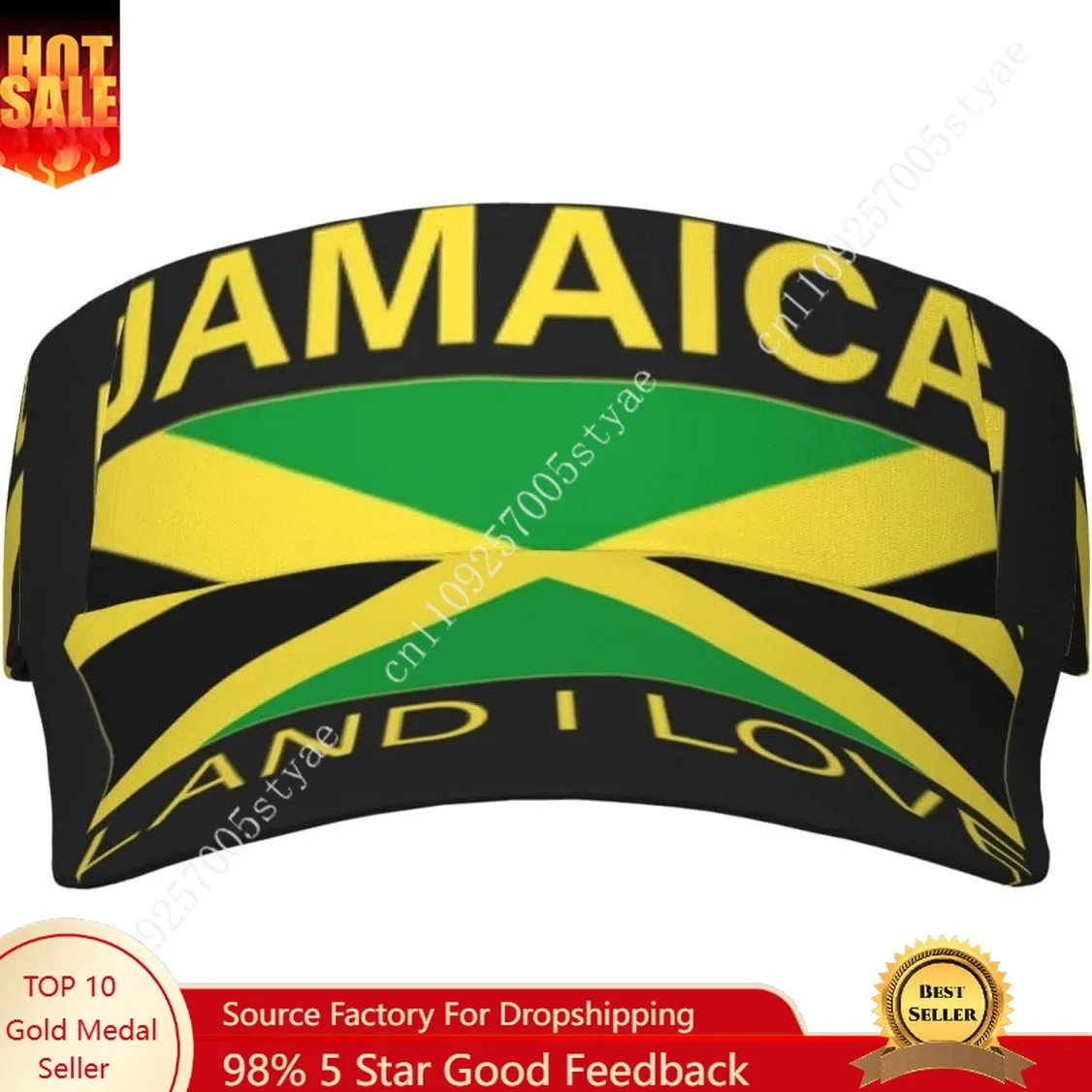

Jamaica Flag Cap Man Woman Sport Visor Hat Fashion Sunhat Adjustable Outdoor Sun Hats Trucker Caps Casual Snapback Hat