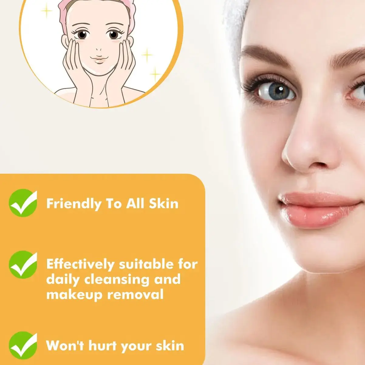 ฟองน้ำทำความสะอาดผิวหน้าสำหรับสปา 50 ชิ้น/ชุด อุปกรณ์ดูแลผิวสำหรับล้างเครื่องสำอางแบบมืออาชีพ ฟองน้ำขัดผิวสำหรับผู้หญิง แผ่นทำความสะอาดผิวหน้าสำหรับสปา
