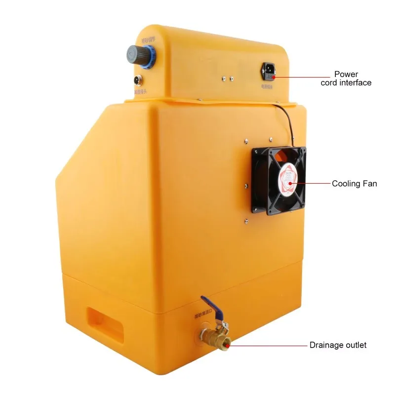 خزانة ساندبلاستر رطبة/جافة احترافية مع دواسة قدم وإضاءة LED - آلة تلميع تفجير الزجاج المعدني للمجوهرات 110 فولت/220 فولت