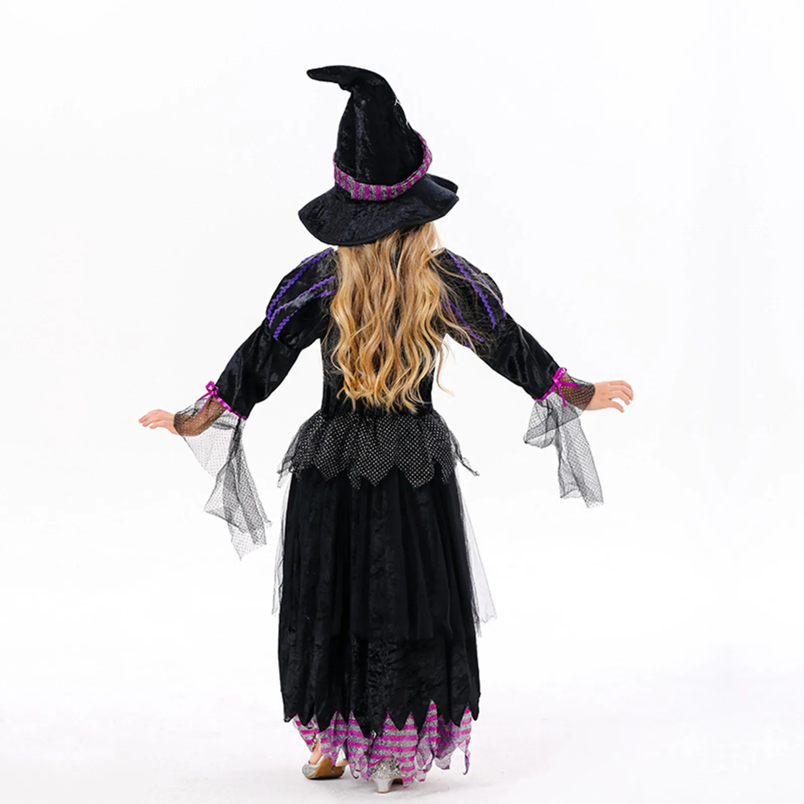 Halloween Witch Costume For Kids Halloween Fantasy Vampire Costume Girls Witch Cosplay Children\'S Performance Clothing For Party