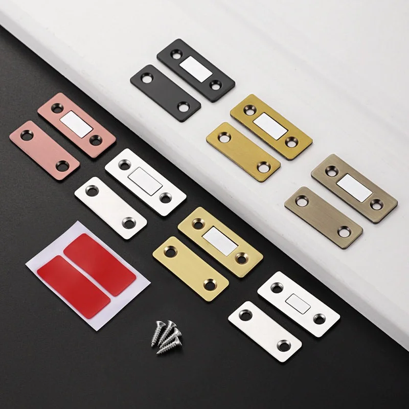 Magnetic Cabinet Catches Ultra Thin Door Strong Magnets Stopper Invisible Adhesive Drawer Magnet Lock for Kitchen Closet Closer