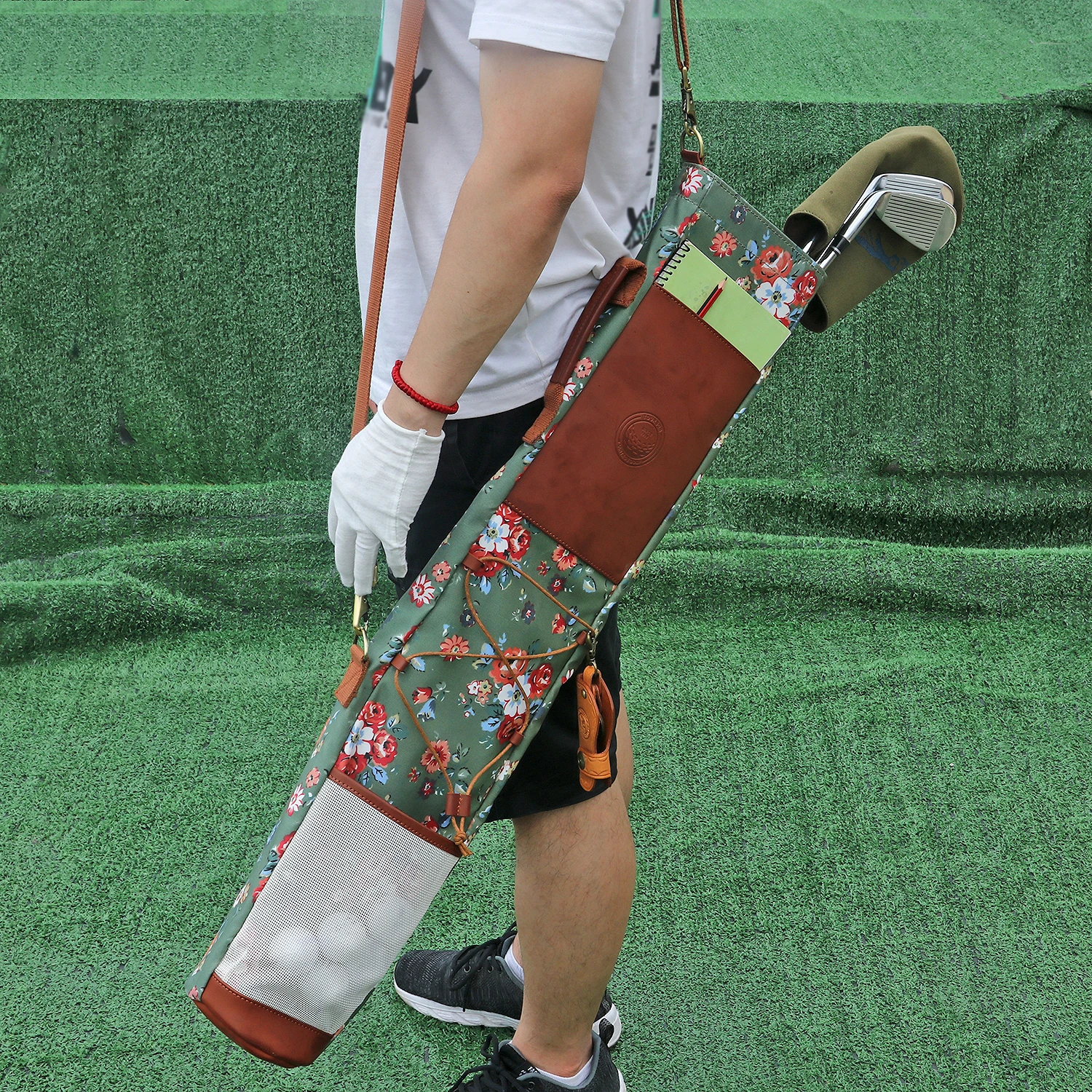 tourbon-lightweight-golf-carry，canvas-sunday-golf-bag-with-shoulder-strap-and-handle-for-practice-and-short-rounds