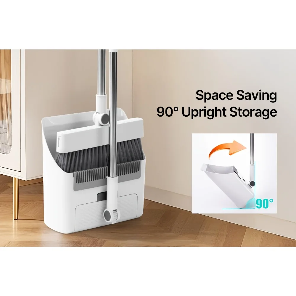 مجموعة مجارف مكنسة 4 في 1 جديدة مطورة لعام 2025 فرشاة أرضية ممسحة مخفية لتنظيف بقع الشحوم الزجاجية للاستخدام المنزلي والمكتب