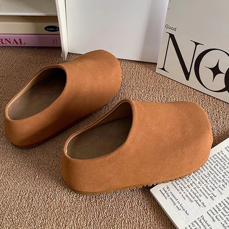 الشقق منصة المرأة النعال موضة عادية البغال أحذية الشتاء دافئ النساء أحذية أحذية مصممين امرأة 2025 سيدة جديدة Zapatillas #2