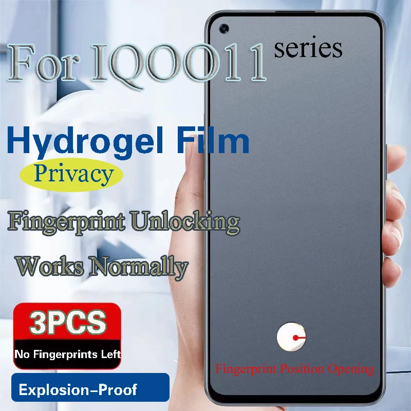 

Защитная пленка для экрана VIVO IQOO 11Pro Hydrogel для VIVO IQOO 11Pro, защитная пленка IQOO11 Pro с защитой от проскальзывания, Функция разблокировки отпечатков пальцев