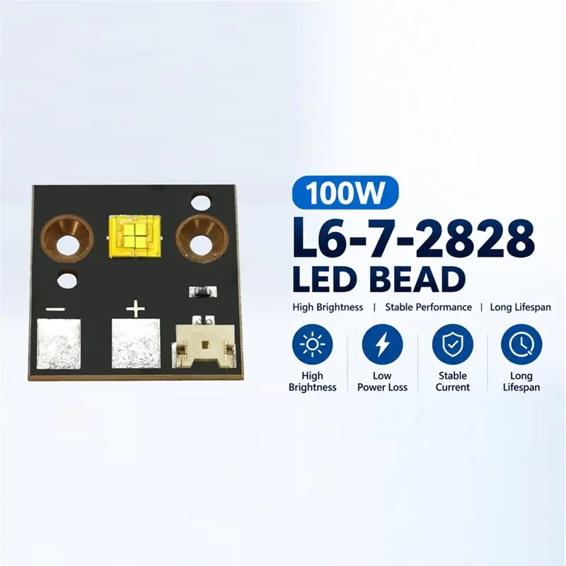 A08R-L6-7-2828 100W LED Bead Stage Light 12-15V 6A High Power LED Chip For DJ Club Theater Show Performance