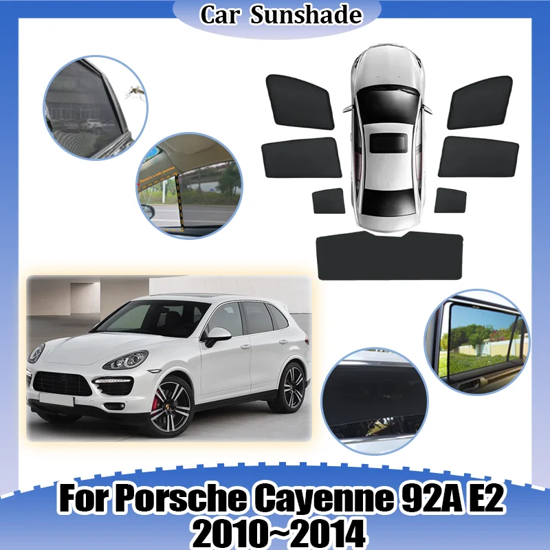 

Sun Visor For Porsche Cayenne 92A E2 2011 2012 2013 2014 Shade UV Protection Heat Insulation Privacy Curtains Auto Accessories