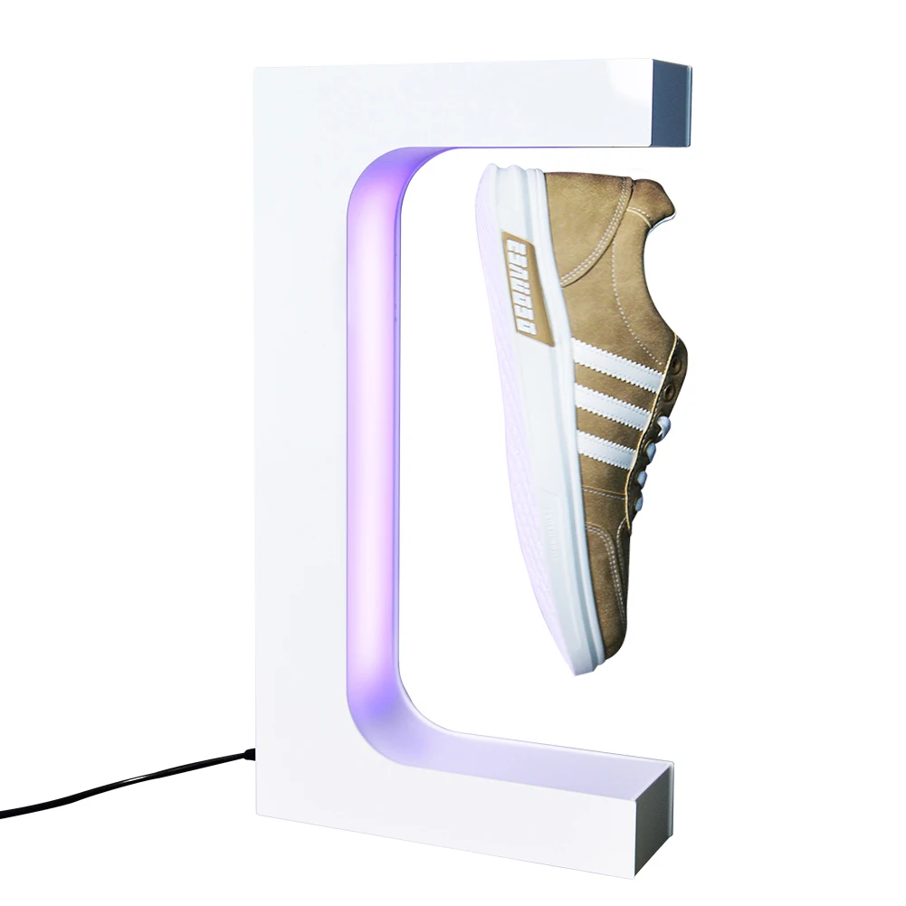 

2025 New Arrival Float Rotation Levitating Magnetic Floating Shoe Display For Rack Stand Shoe Display Rack Shoe Display Holder
