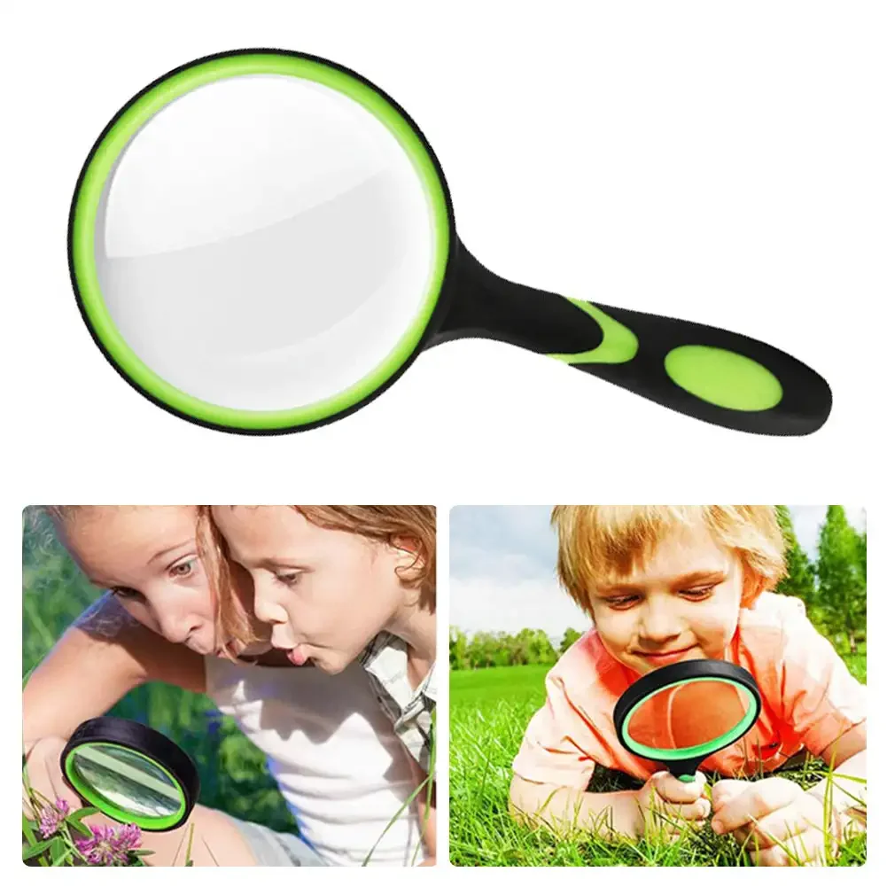 10X Magnifying Glass for Reading Science Nature Exploration for Kids Seniors Handheld Reading Magnifier 50mm Magnifying Lens