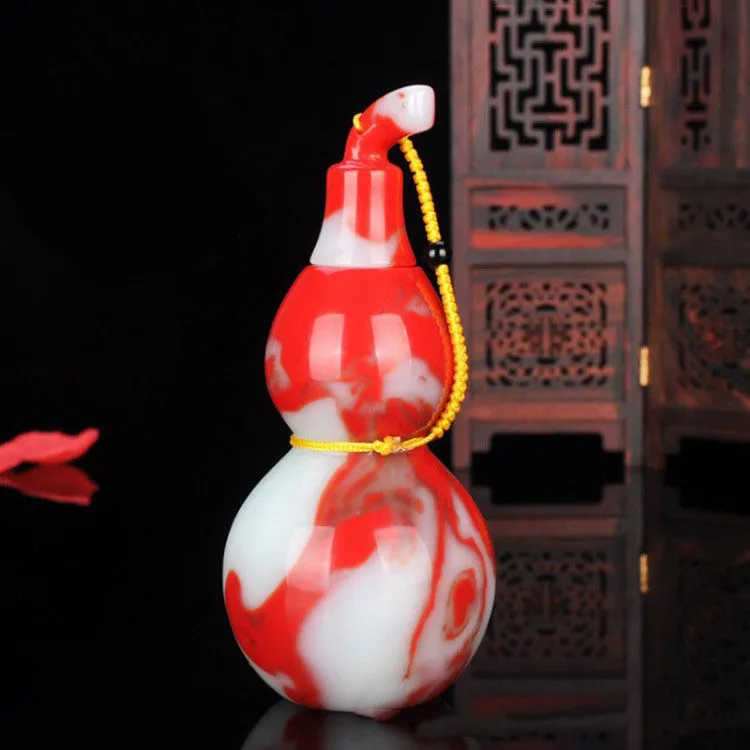 Xinjiang Gobi Golden Jade Chicken Jade Gourd Ornaments Floating Flower Fulushou Handpieces Jewelry