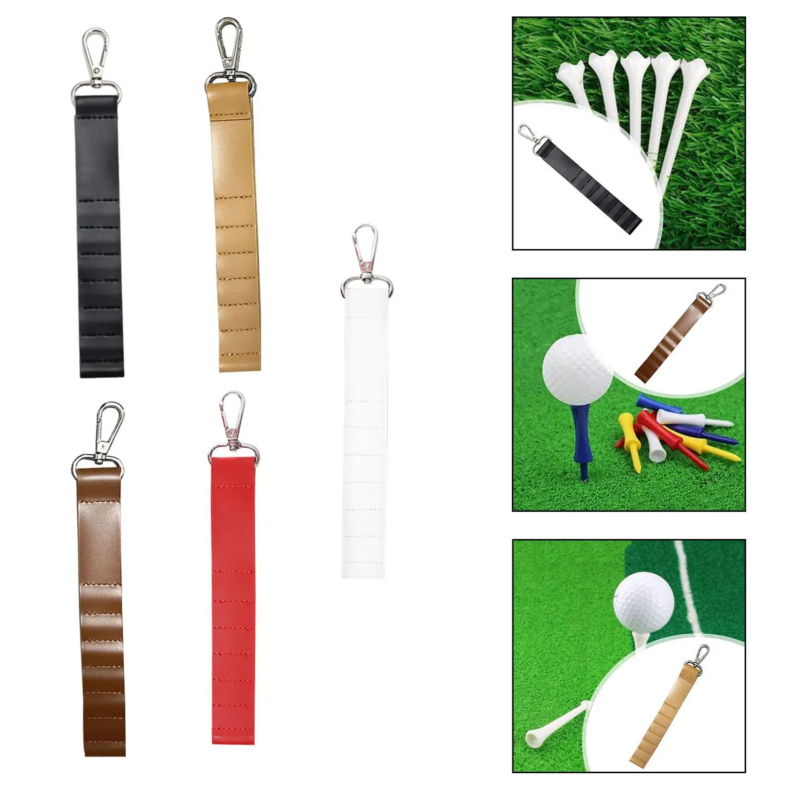 Golf Tee Holder Bag Professional Golf Tees Pouch 7 Grid Protector Cover Golf Tack Bag for Hitting Men Birthday Enthusiasts Gifts