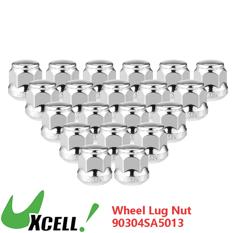 

UXCELL Auto 20 Pcs Wheel Lug Nuts M12x1.5 Carbon Steel Tire Lugnuts 90304SA5013 for Honda CR-V 1997-2016 for Honda CRX 1988-1991