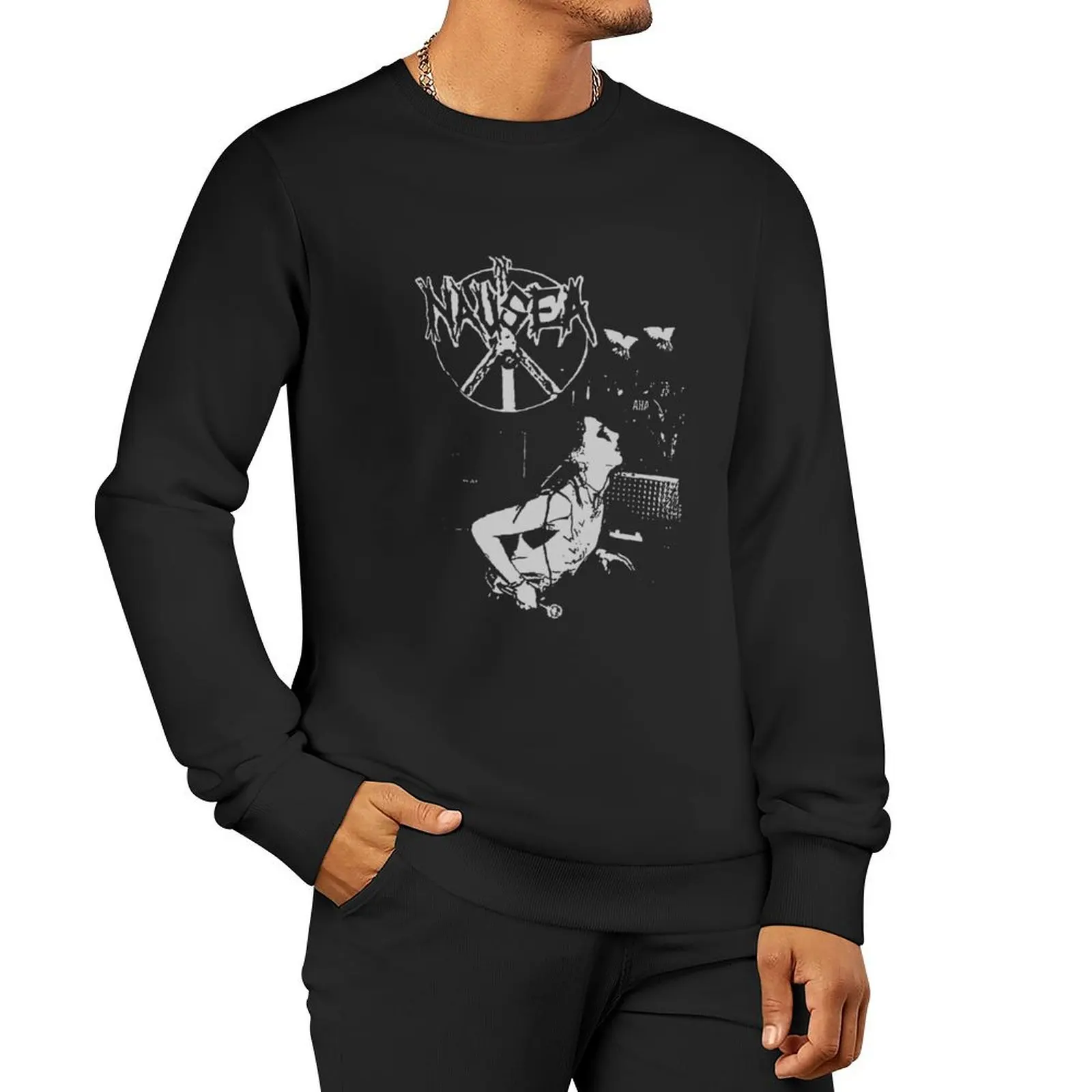 Nausea Punk Crust Nyc Pullover Hoodie men's sweat-shirt sweatshirt