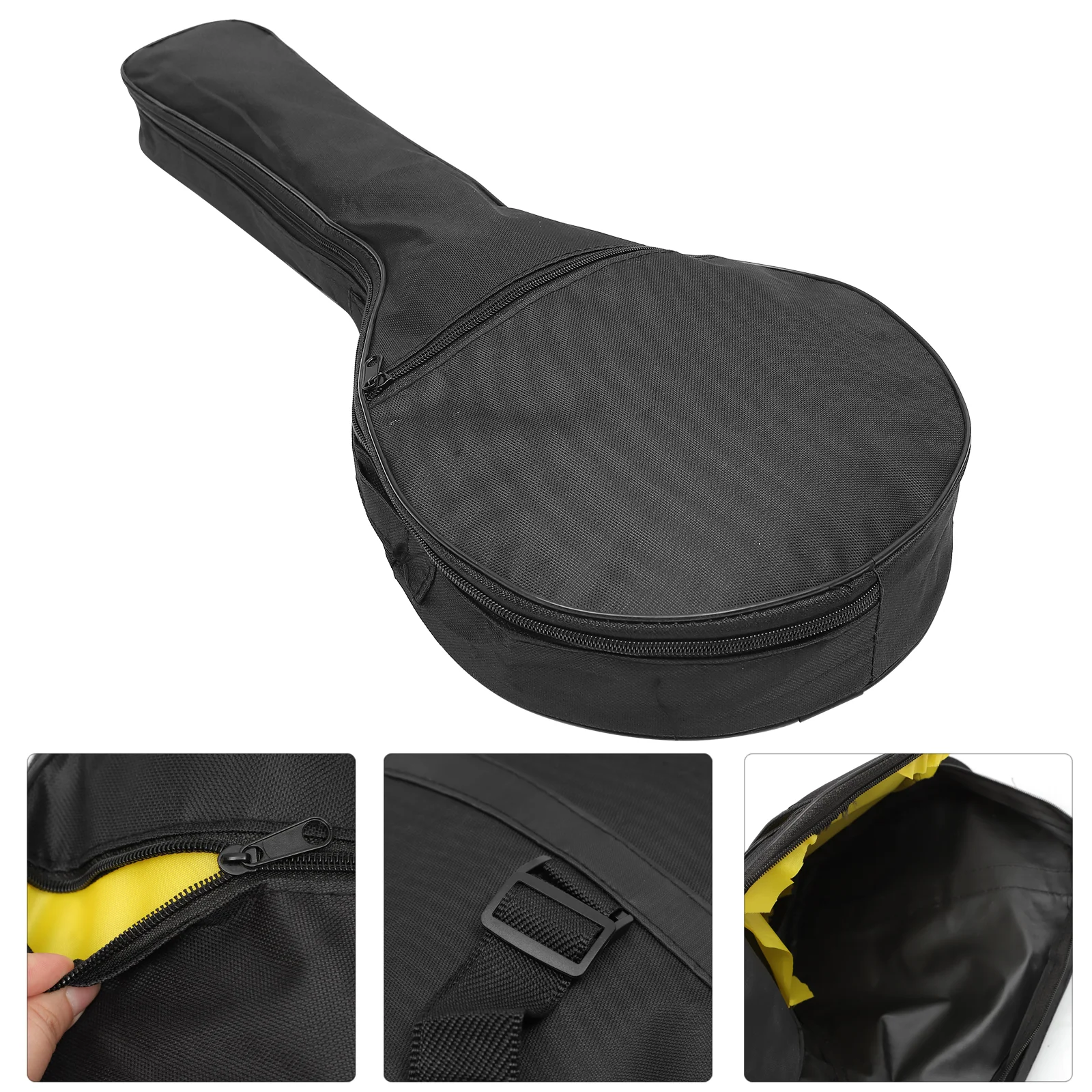 Mandolin Bag Waterproof Backpack Carry Pouch Gig Instrument with Pockets Oxford Cloth Shoulder Storage Thickened