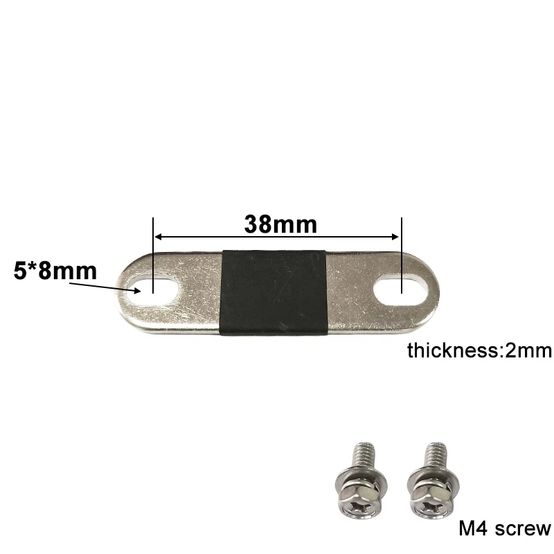 4/8pcs LiFePO4 Battery Busbar For 90AH 105AH Cells 38/64mm Pitch Spacing 2mm Thick Nickel-Plated Copper Connector with M4 Screw