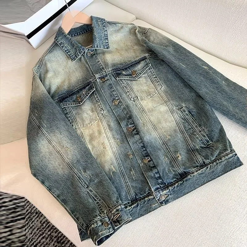 

Американская стильная весенне-осенняя свободная куртка унисекс в стиле Хонконг, уличная мода, Харадзюку, корейская версия, трендовое пальто