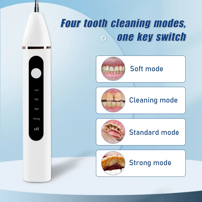 Dental Scaler For Teeth Tartar Remover Electric Teeth Cleaner Tooth Calculus Plaque Remover Ultrasonic Dental Stone Removal