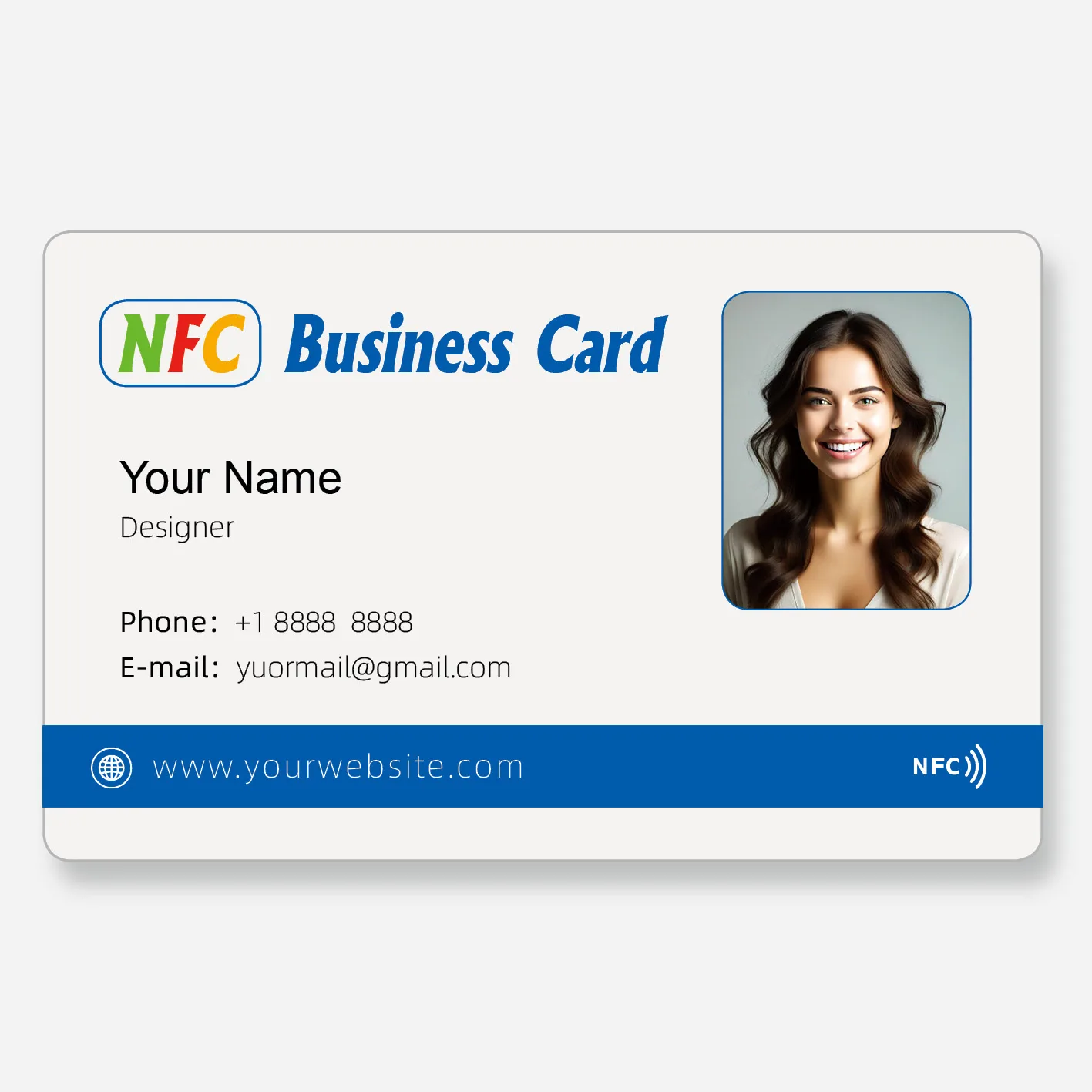 Custom NFC business cards Smart Badge NFC tags Electronic Visiting Card, PVC material waterproof and durable