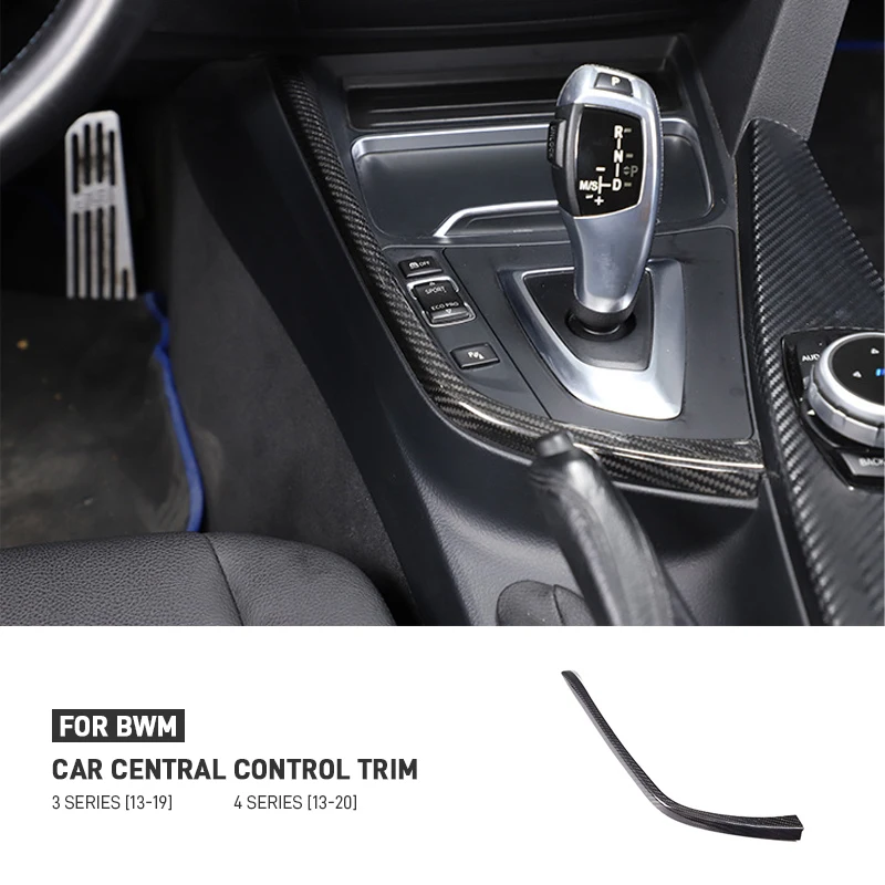 

For BMW 3 4 Series F30 F31 F32 F36 3GT Real Dry Carbon Fiber Car Center Console Gear Shift Panel Trim Cover Decoration Sticker