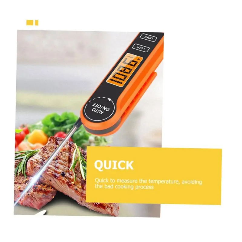 [POPULAR OFFER] Digital Food Thermometer With Foldable Probe Fast Read Temperature Meter For Barbecue Kitchen Tool