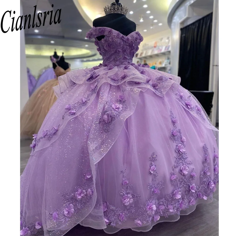 

Sparkly Princess Pink Quinceanera Dresses Ball Gown 2023 Sweet 16 Dress Beads Sequins Appliques Tassels Birthday 15th Party Gown