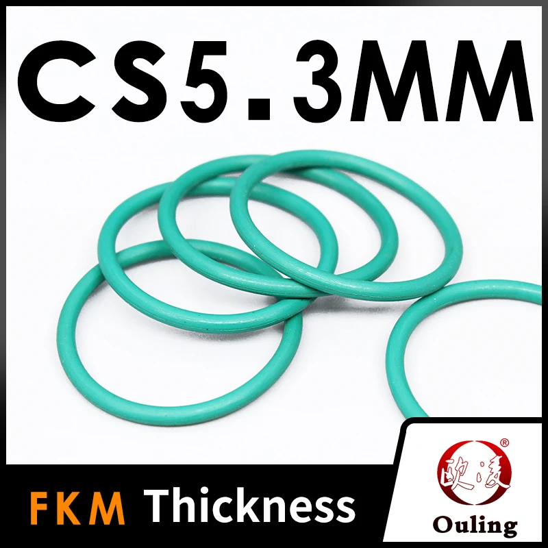 Thickness CS5.3mm Green FKM Fluorine Rubber O-rings Seals Gasket Washer temperature resistant wear-resistant oring