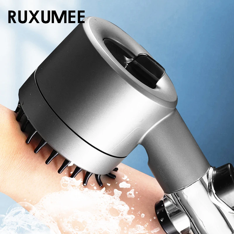 High Pressure Filter Shower Head 4 Modes Pressurized Booster Rainfall Handheld Stop Adjustable With Massage Bathroom Acessories