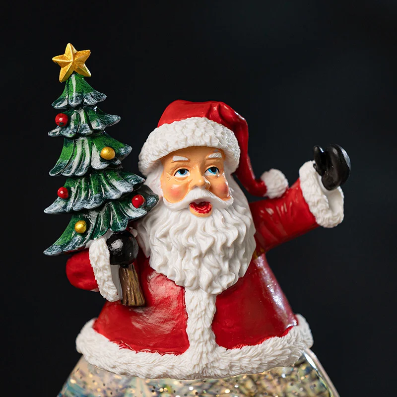 Creativity Santa Claus Snowman Crystal Ball Music Box Desktop Ornament Living Room Bedroom Home Christmas Atmosphere Decorations