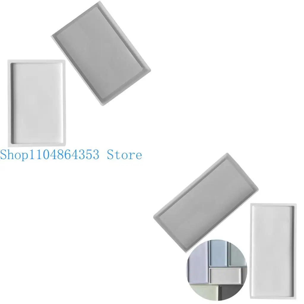 

652F Silicone Plate Molds Silicone Fruit Tray Molds Rectangular Epoxy Resin Casting Molds for Resin Casting DIY Art Crafts